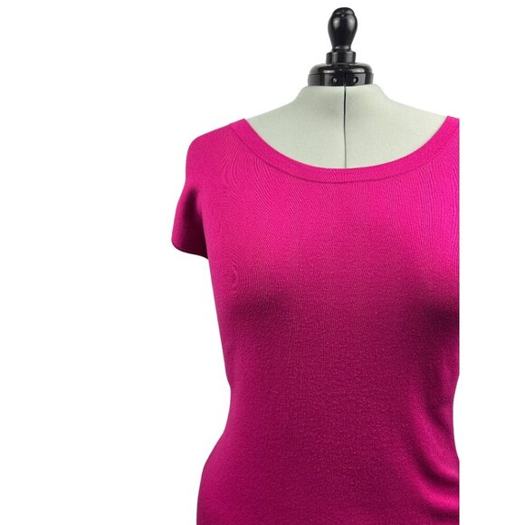 Women’s Chicos Size 2XL Magenta Pink Short Sleeve Knit Shirt - Picture 2 of 5